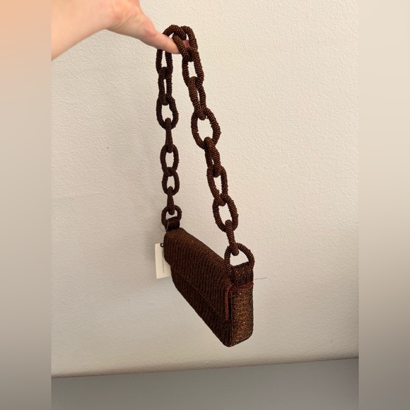 Anthropologie Beaded Shoulder Bag with Beaded Chain Strap - Picture 9 of 13